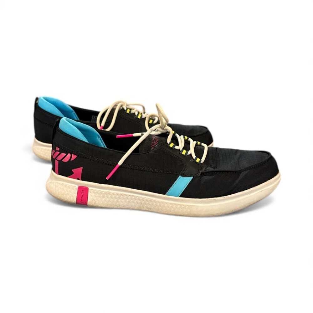 Skechers Womens Black Multi-Color Ultra‎ Casual Boat Shoes Size 8